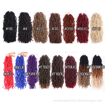 Wholesale Synthetic Soft Extension Hairs For African Woman Braids Lock Goddess Faux Locs Braids Hair Crochet